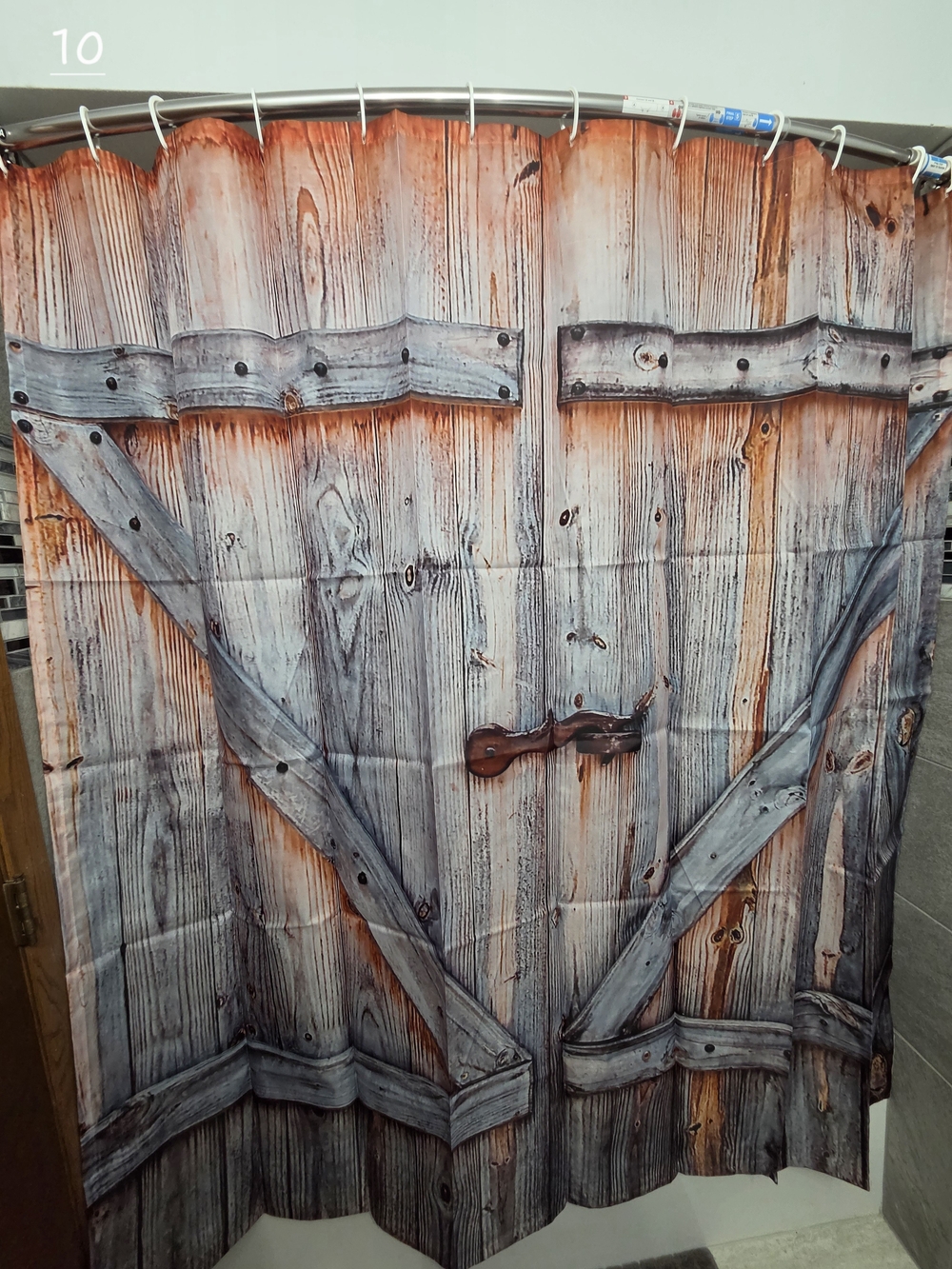 Rustic Barnwood Shower Curtain - Brown and Gray
